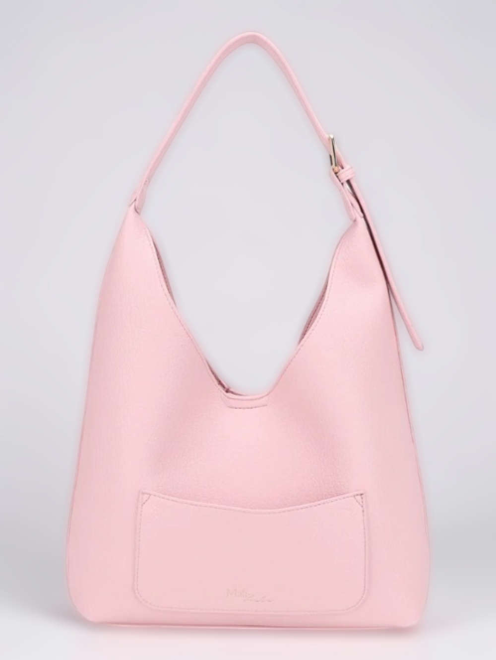 Mali + Lili Peyton Soft Hobo Shoulder Bag Vegan Leather Pastel Pink NWOT - Picture 11 of 11